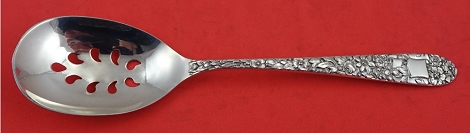 Pierced Serving Spoon 9-hole custom made ovoid 8 1/2